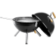 Barbacoa desmontable negro