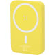 Powerbank magnético personalizado ABS gomoso (5000 mAh) amarillo