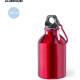 Botella deportiva personalizada de aluminio con mosquetón (300 ml)