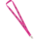 Lanyard publicitario simple 2 cm ancho con mosquetón rosa