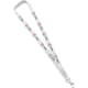 Lanyard publicitario simple 2 cm ancho con mosquetón blanco