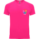 Camiseta técnica personalizada manga ranglán Bahrain Roly 135 rosa fluor