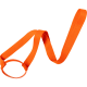 Lanyard portavasos personalizado de poliéster y silicona naranja
