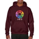Sudadera con capucha heavy blend Gildan 270 granate