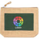 Neceser de yute y centro de algodón multicolor para personalizar verde