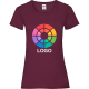 Camiseta manga corta de mujer valueweight t Fruit Of The Loom 165 burdeos