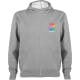 Sudadera con capucha con detalle canalé de niño Montblanc Roly 280 gris vigore