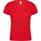 Camiseta entallada algodón peinado de mujer Iconic V-Neck Fruit Of The Loom 150