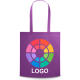 Bolsa feria personalizada de non woven asas largas 80 g/m² morado