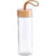 Bidón de cristal y tapón a rosca de bambú eco (430 ml) natural