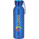 Bidón personalizado aluminio reciclado (650 ml) con correa fácil transporte azul