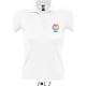 Polo pique 100% algodón publicitario de mujer people Sols 210 blanco