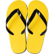 Chanclas personalizadas en goma EVA bicapa con suela de aspas amarillo/negro