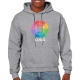 Sudadera con capucha heavy blend Gildan 270 gris deportivo