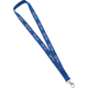 Lanyard publicitario simple 2 cm ancho con mosquetón azul royal
