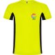 Camiseta técnica 2 tejidos de niño Shanghai Roly amarillo fluor/negro