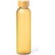Bidón de cristal y bambú libre de BPA personalizable en 360º (500 ml) amarillo