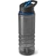 Botella deportiva de plástico sin BPA con pajita (650 ml) azul royal