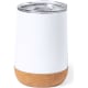 Vaso térmico publicitario acero inox y corcho estampación 360º (330 ml) blanco
