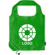 Bolsa eco plegable publicitaria de poliéster RPET 190T 40x38 cm verde