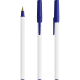 Bolígrafo round stic ecológico personalizado BIC blanco/azul marino