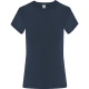 Camiseta 100% algodón ring spun cuello redondo de mujer Epika 150 azul marino