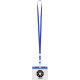 Identificador de PVC con lanyard (acreditación 11 x 9.6 cm) azul