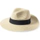 Sombrero de paja en papel con amplia ala personalizable en cinta natural