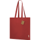 Bolsa publicitaria algodón reciclado con fuelle 140g rojo