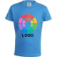 Camiseta algodón ring spun de manga corta de niño YC150 Keya 150 azul claro