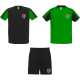 Set deporte de 2 camisetas y 1 pantalón Juve Roly verde helecho/negro