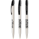 Bolígrafo media clip shine oro/plata personalizado BIC plata/negro