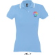 Polo golf gama alta algodon peinado de mujer practice women Sols 270 azul celeste