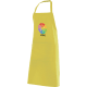 Delantal de cocina con peto de poliéster 100% Velilla amarillo claro