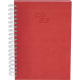 Agenda día página de anillas en PU suave 19 x 24.5 cm rojo