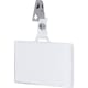 Portaacreditaciones horizontal con pinza metálica y enganche para lanyard