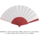 Abanicos de plástico personalizados a todo color blanco/rojo