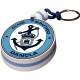 Llavero náutico flotante circular en goma EVA personalizado con anillo