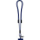 Lanyard móvil con mosquetón giratorio y cable tipo c pd (60 w) azul marino