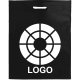 Bolsa plana personalizada de non woven 34 x 43 cm de 80 g/m² negro