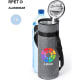 Nevera botella personalizada en poliéster RPET y aluminio isotermo (1,5l)