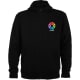 Sudadera con capucha con detalle canalé de niño Montblanc Roly 280 negro