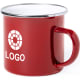 Taza de acero inox. vintage personalizada por 1 cara (380 ml) rojo