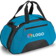 Bolsa de deporte con bolsillo frontal y base semirrígida azul claro