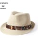 Sombrero tipo panamá en material sintético personalizado alrededor de cinta