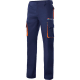 Pantalón de trabajo bicolor con refuerzo Velilla azul marino/naranja