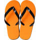 Chanclas personalizadas en goma EVA bicapa con suela de aspas naranja/negro