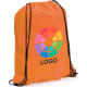 Mochila gymsack personalizada de poliéster 210T naranja