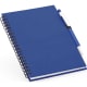 Libreta de papel reciclado con tapa rígida y boli 12,5 x 18 cm azul