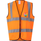 Chaleco reflectante en torso y hombros Velilla naranja fluor